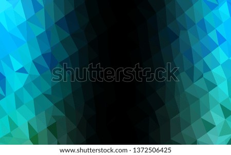 Light Blue, Green vector polygonal background. Modern geometrical abstract illustration with gradient. Triangular pattern for your business design.