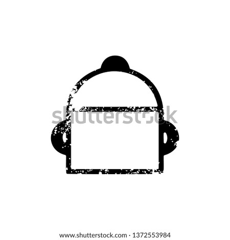 cooking pot distressed icon symbol