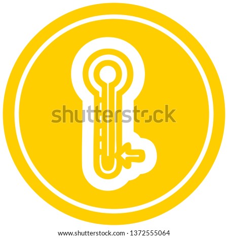 low temperature circular icon symbol