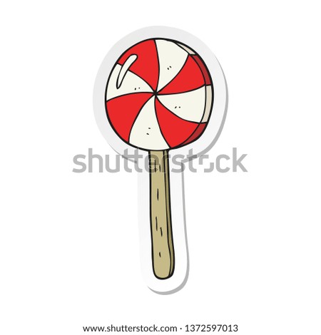sticker of a cartoon lollipop