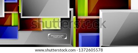 Abstract square composition for background, banner or logo. Vector