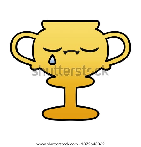gradient shaded cartoon of a trophy