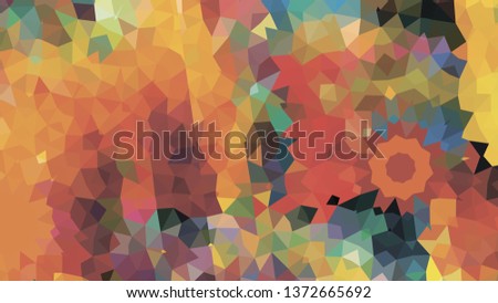 Geometric designs. Vector, geometric background. Triangles, triangulation. Geometric mosaic tile, colored triangles, application in low poly style. Abstract backgrounds for web.