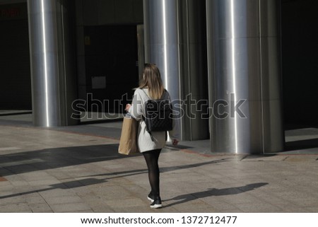 Stylish girl on the street