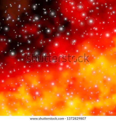 Light Orange vector background with small and big stars. Colorful illustration with abstract gradient stars. Pattern for websites, landing pages.