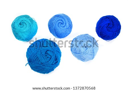 Balls with blue threads       