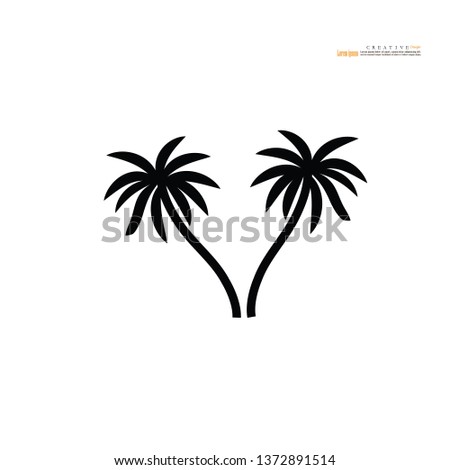 coconut  tree icon.vector illustration.eps10.