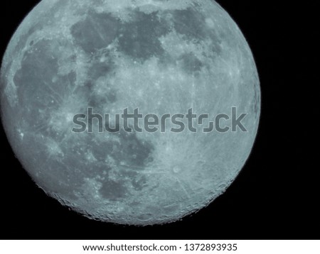 almost full moon in the night sky