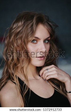 Portrait of a beautiful brunette girl