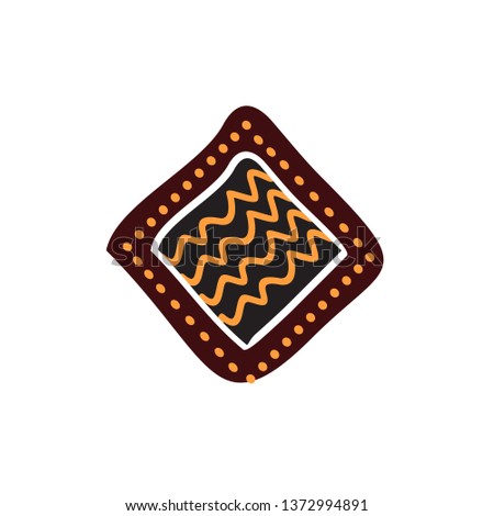 Aboriginal art logo icon design vector template