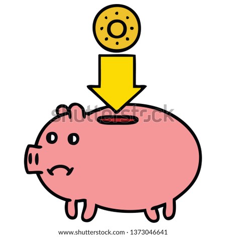 cute cartoon of a piggy bank