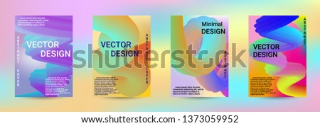 Cover design. Abstract 3d Gradient Background with Colorful Liquid. Modern Wave Flow Shape. Modern Vector Illustration.