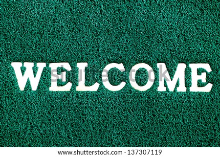 Welcome mat isolated