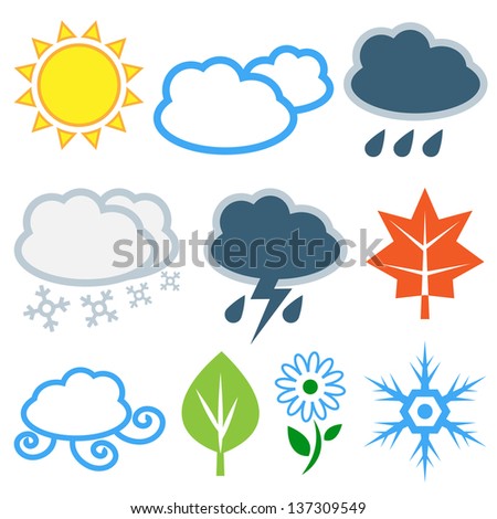 Weather and seasonal related icons