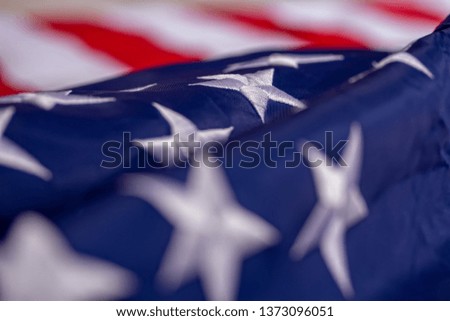Beautifully waving star and striped American flag
