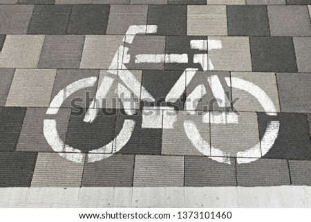 Bicycle mark, bicycle road