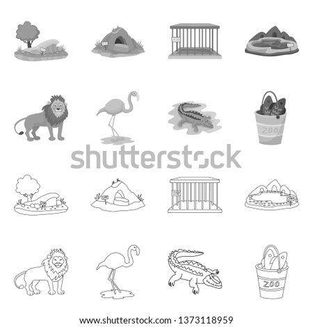 Vector illustration of nature  and fun  sign. Collection of nature  and entertainment stock vector illustration.