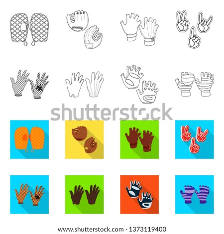 Vector design of silhouette and safety logo. Set of silhouette and comfort vector icon for stock.