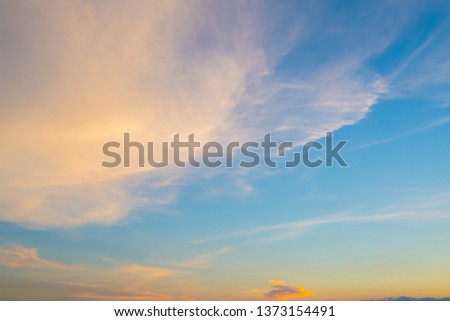 Sunset sky with could in the city background
