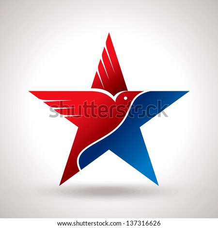  American flag and eagle symbol vector