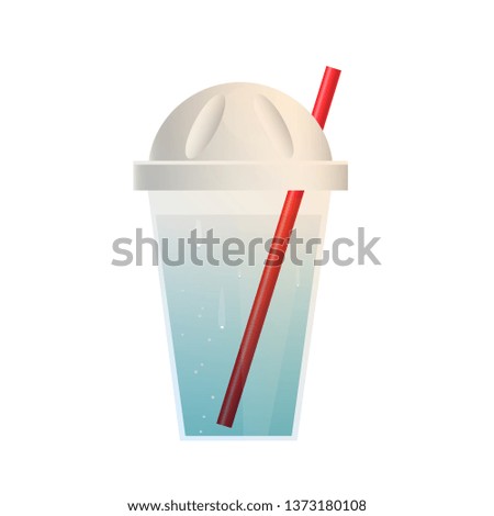 Fresh beverage isolated on white background vector illustration