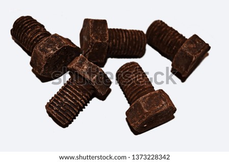 Chocolate figuresof realistic  bolts