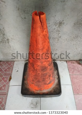 traffic cone is orange