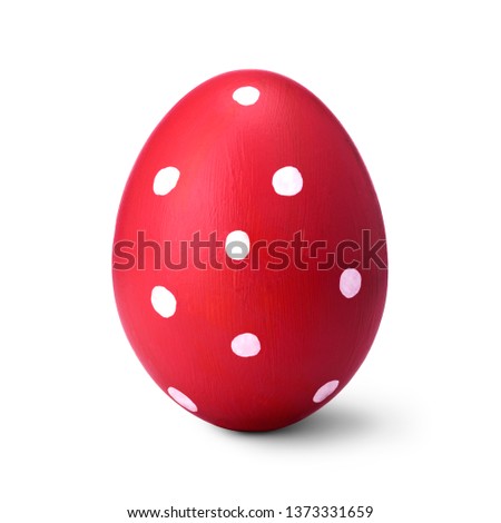 Easter egg isolated on a white background with clipping path, handmade easter eggs.