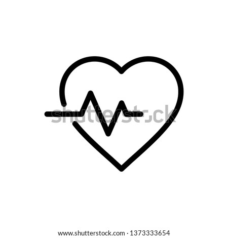 heartbeat Icon Vector Illustration Logo Template Royalty-Free Stock Photo #1373333654