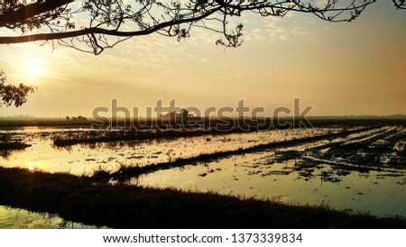 marvelous picture of a sunrise in the morning, North Sumatra Indonesia, Asia
