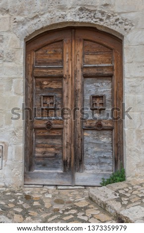 Door in The Ancient City of Matera, Italy European Capital of Culture for 2019