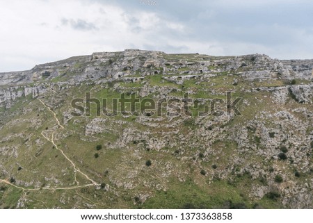 Caves of The Ancient City of Matera, Italy European Capital of Culture for 2019