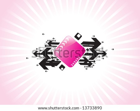 wallpaper arrow elements with text field, pink