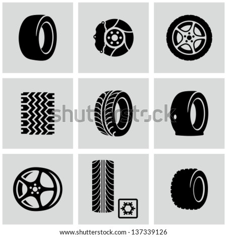 Tire icons Royalty-Free Stock Photo #137339126