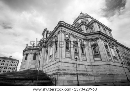 Cityscape and generic architecture from Rome, the Italian capital. Church of Santa Maria Maggiore