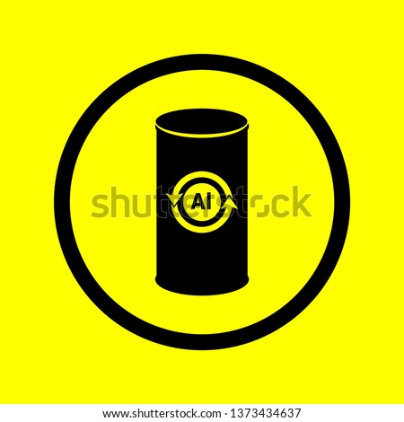 Vector illustration of aluminum canister symbols that can be recycled.