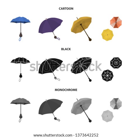 Vector illustration of protection and closed sign. Collection of protection and rainy stock vector illustration.