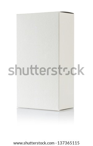a white paper box isolated Royalty-Free Stock Photo #137365115