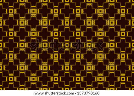 Wallpaper in the style of Baroque. Gold and colored texture. Floral ornament. Retro elegant flourishes ornamental frame design and pattern background 