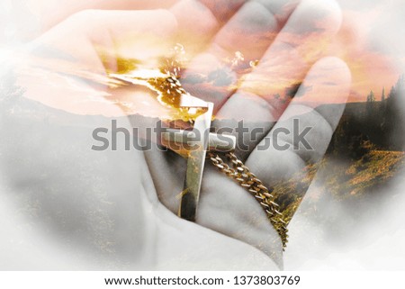Beautiful Jesus Christ Symbol With Nature Background High Quality 