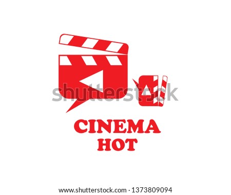 Movie clapping board logo. Vector logotype design. - Vector
