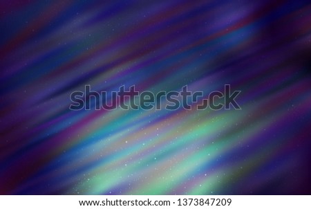 Dark Blue, Green vector texture with milky way stars. Modern abstract illustration with Big Dipper stars. Template for cosmic backgrounds.