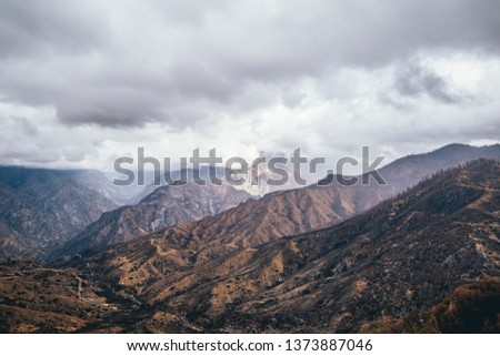 Mountains Clouds Gloomy Moody Sky Nature National Park Kings Canyon Sierra Nevada Outdoor Crispy Rocky Mountains