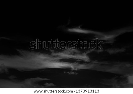 white cloud and black sky textured background Royalty-Free Stock Photo #1373913113
