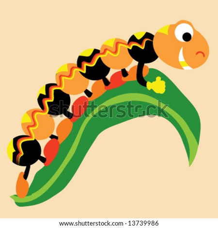 Caterpillar on Leaf