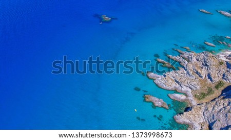 Capo Vaticano from the sky, Calabria. Aerial summer view of italian coastline.