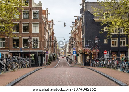 Morning view of Amsterdam, Netherlands
