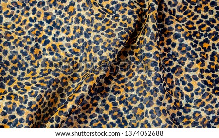 Leopard print, fabric pattern, background texture, wild animal Pattern