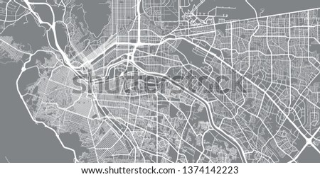 Urban vector city map of Juarez, Mexico