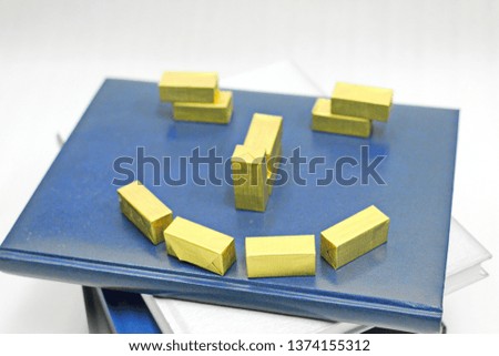 Books and Gold Cubes